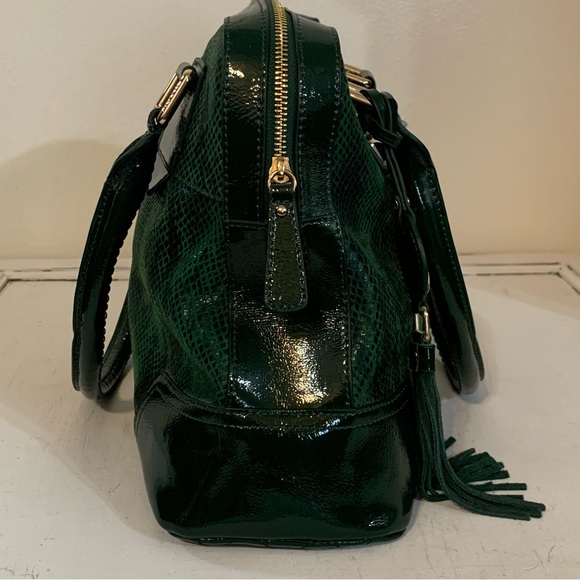 Sharif Patent Leather and Snake Print Shoulder Bag - Picture 9 of 16